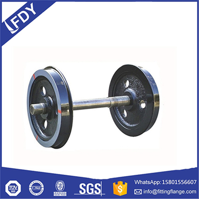 Juego de ruedas de coche de hierro fundido o fundición de acero fundido de hierro fundido o fundido de acero / carbón Mining Wagon Wheel